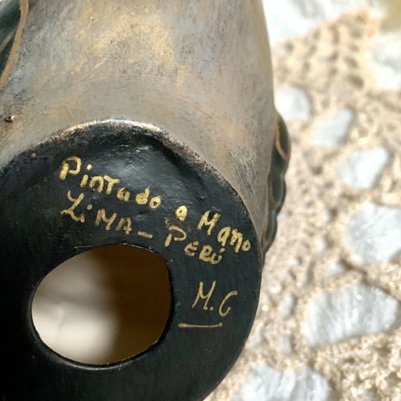 Black Swan Figurines Hand Painted MCM Style Signed Folk Art - Picture 3 of 12